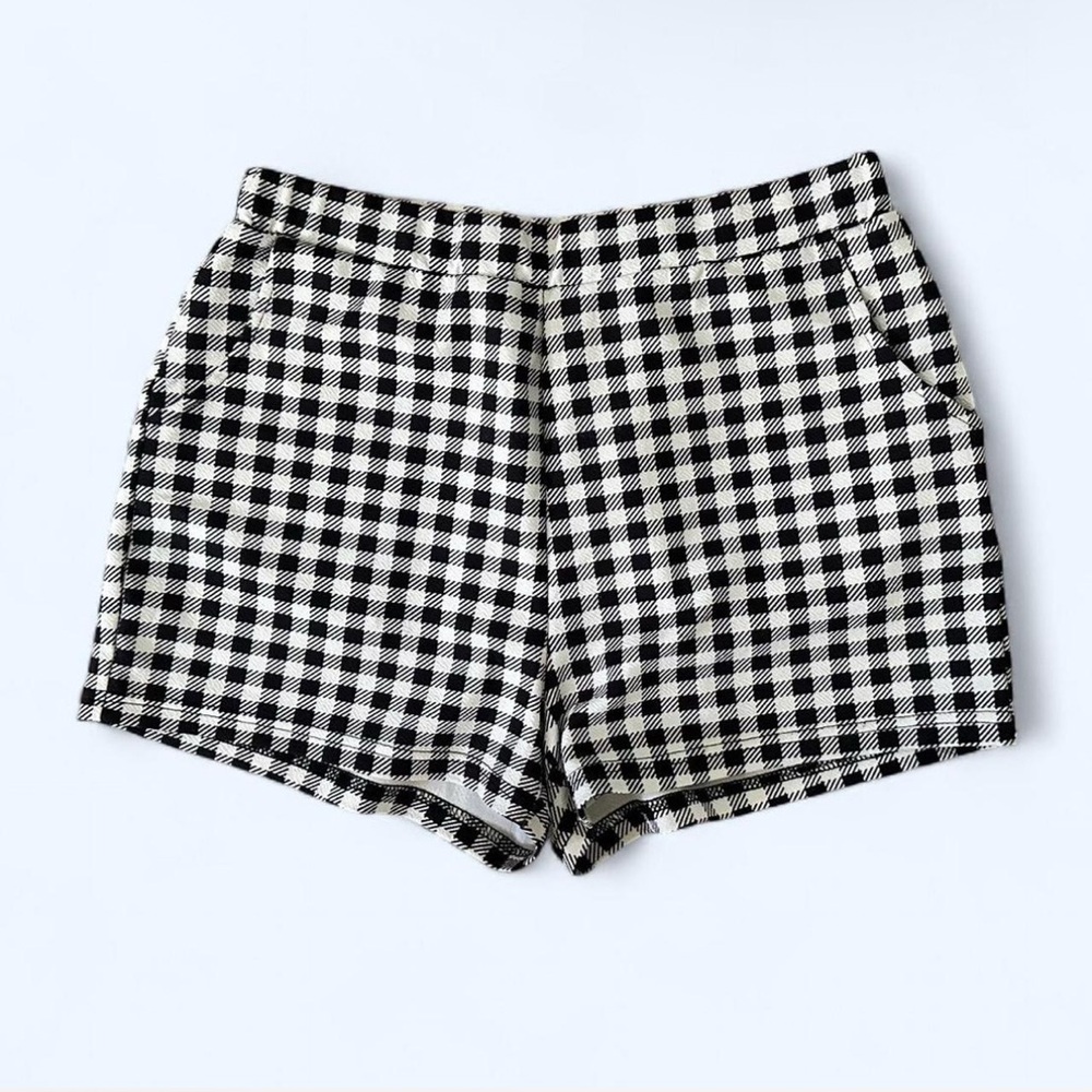 Black and White Gingham Women's Shorts Size S
